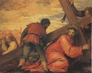 Veronese and Studio rJesus Falls under the Weight of the Cross (mk05) oil on canvas